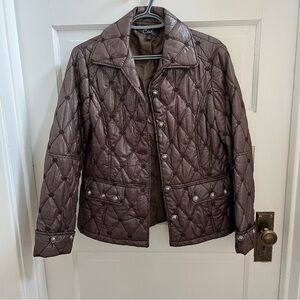 Click Collection Quilted Brown Jacket vintage style